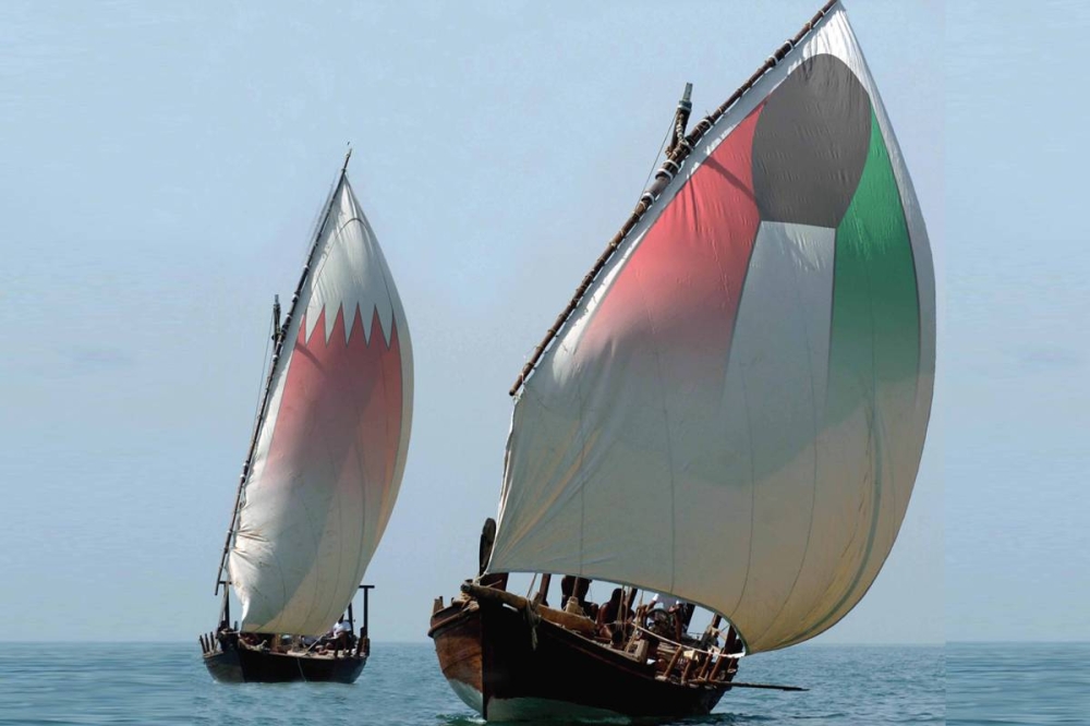 سفن الغوص خلال أول رحلة إلى هيرات البحرين