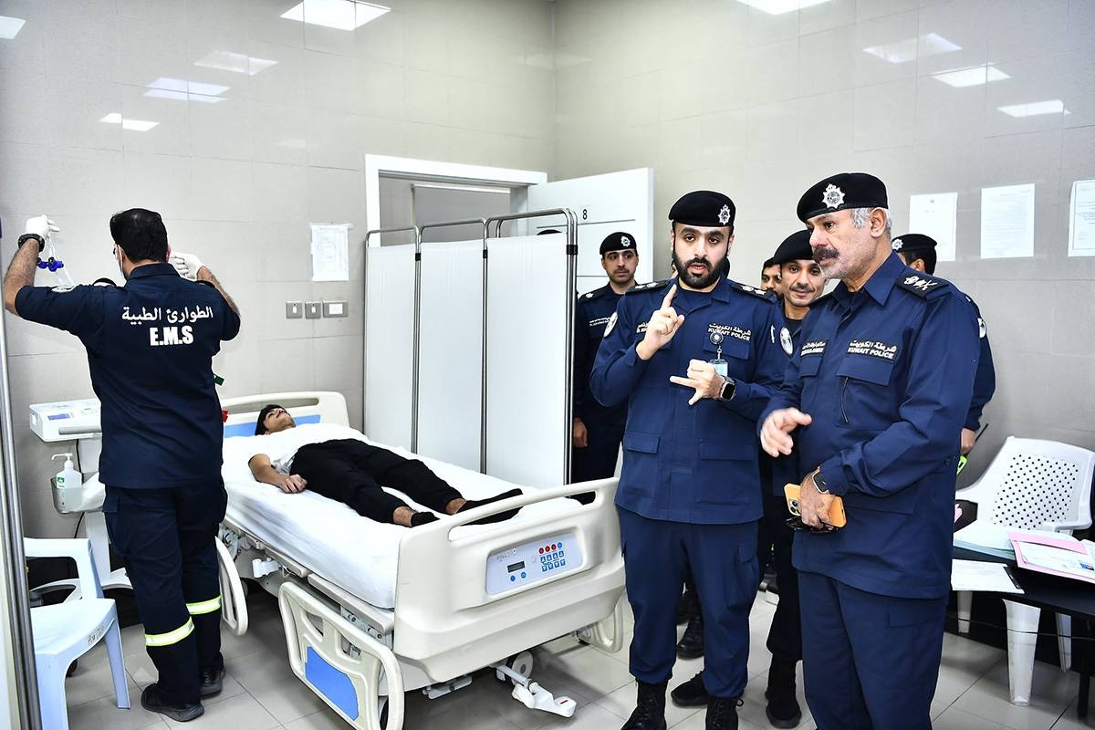 النواف متفقداً مستشفى أكاديمية سعد العبدالله للعلوم الأمنية